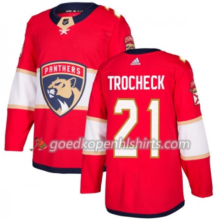 Florida Panthers Vincent Trocheck 21 Adidas 2017-2018 Rood Authentic Shirt - Mannen